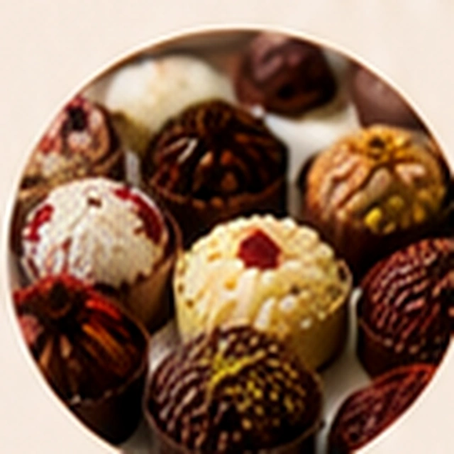 Doces finos variados