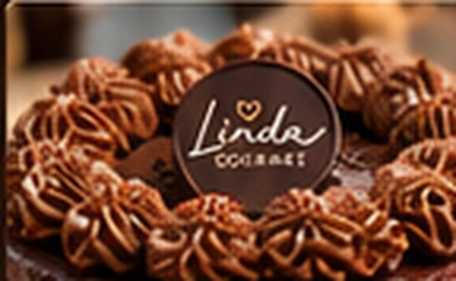 Bolo decorado em chocolate